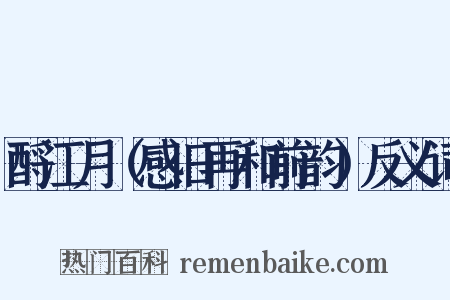 酹江月（感旧再和前韵）反义词是什么意思的图片